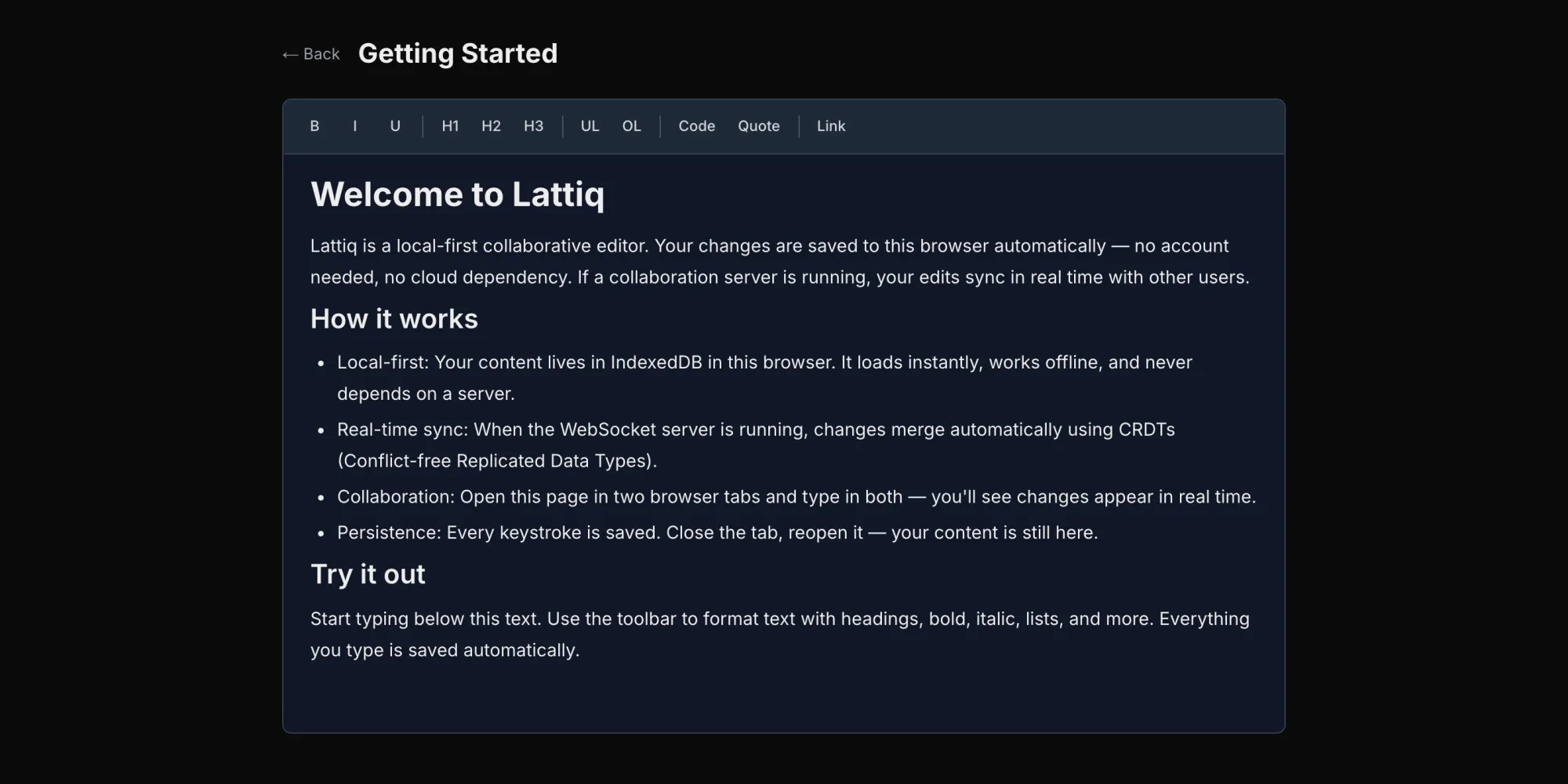 Lattiq screenshot