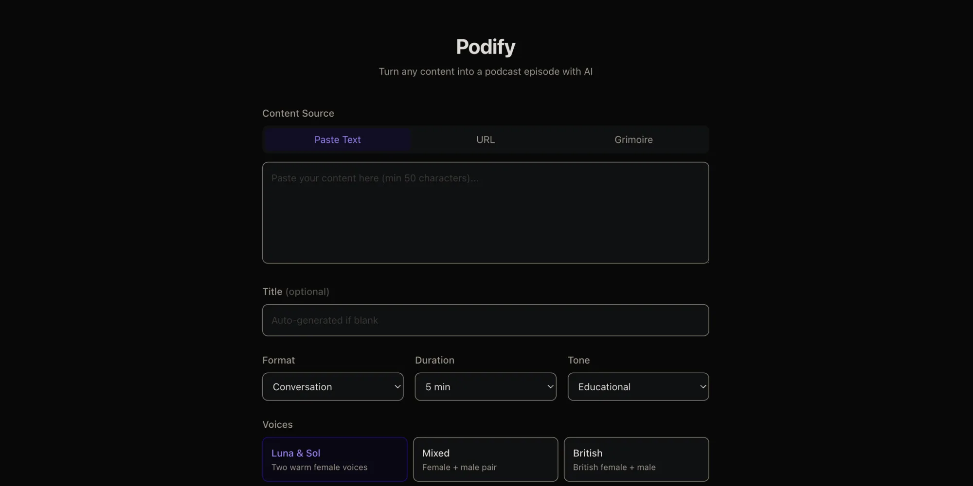 Podify screenshot
